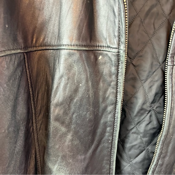 Wilsons Leather Black Genuine Leather Coat, size XXL - Picture 4 of 7